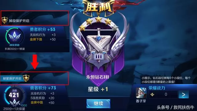 王者榮耀:新賽季推出保星機制,滿足條件,輸了不掉星