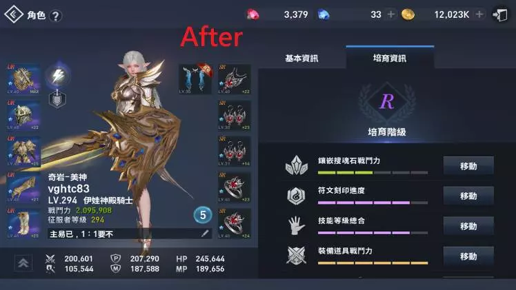 聖殿騎士(白妖)角色培養心路歷程