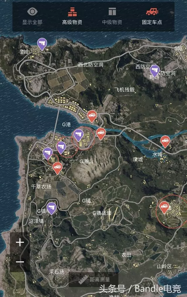 刺激戰場:一起來孤島地圖扒一扒,固定車點高級槍械就在這裡