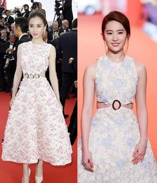 Angelababy竟然和劉亦菲撞衫7次,衣品相似效果卻不同!