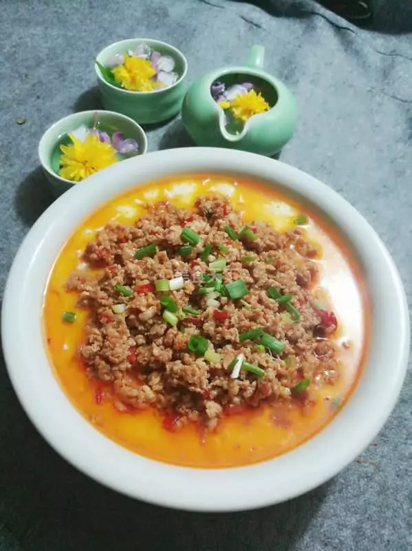 肉末雞蛋蒸豆腐,好好吃,做法簡單,趕快收藏起來吧!