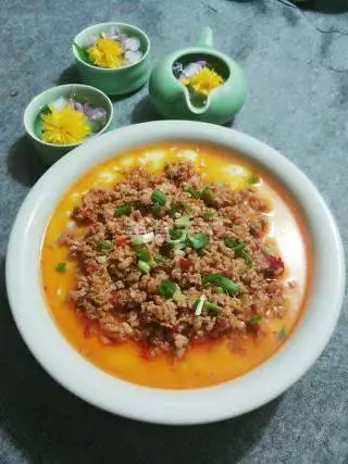 肉末雞蛋蒸豆腐,好好吃,做法簡單,趕快收藏起來吧!