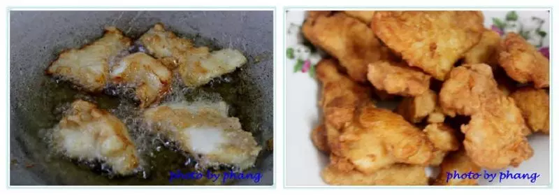 酸甜魚片~鮮甜的炸魚片,配上酸酸甜甜的辣椒醬, 超搭既醒胃,吃過,回味無窮哦!