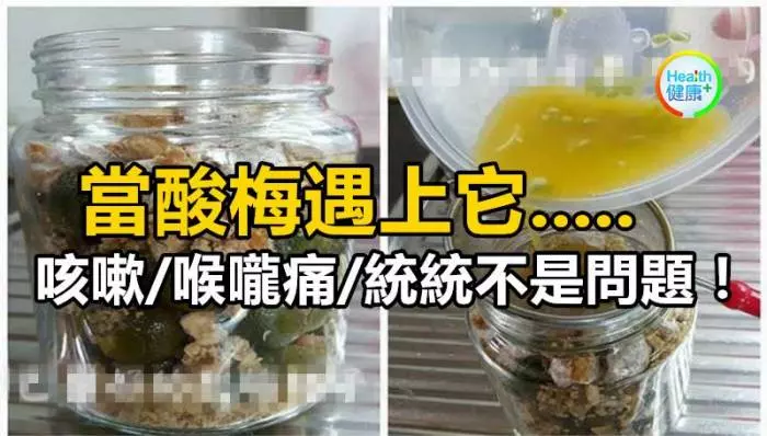 當酸梅遇上它.....咳嗽/喉嚨痛/統統不是問題!!