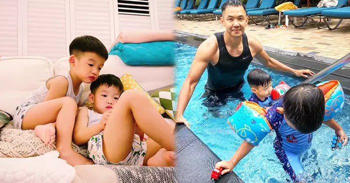 雙胞胎兒子「飛飛翔翔」才3歲,身高竟長到190cm黑人的腰!粉絲驚呼:「這基因還得了!」