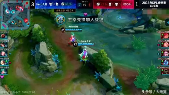 王者榮耀:Hero久競以4:1戰勝EDG.M贏得了KPL春季賽總冠軍