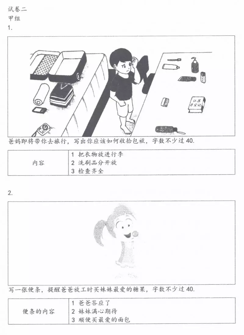 UPSR 華文書寫試卷-甲組,乙組,丙組 寫作技巧和甲組練習