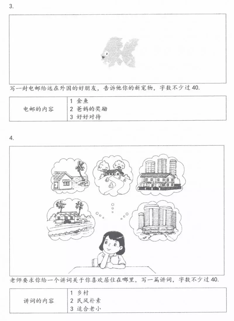 UPSR 華文書寫試卷-甲組,乙組,丙組 寫作技巧和甲組練習