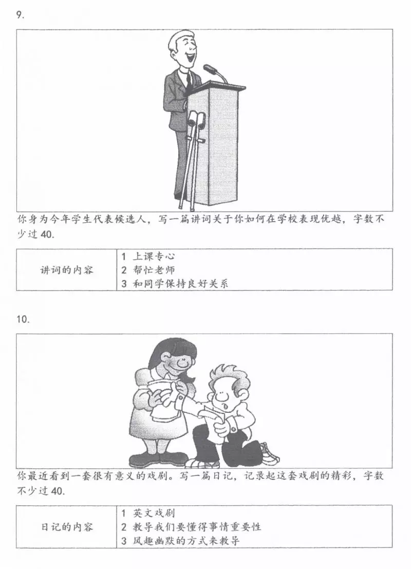 UPSR 華文書寫試卷-甲組,乙組,丙組 寫作技巧和甲組練習