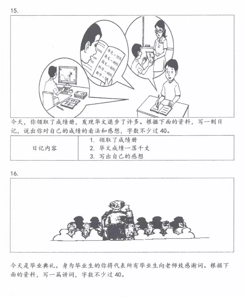 UPSR 華文書寫試卷-甲組,乙組,丙組 寫作技巧和甲組練習