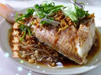 金針菇蒸魚,簡單快手,非常鮮甜下飯哦!!