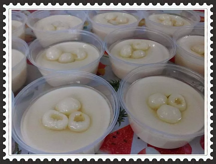 龍眼豆奶布丁{食譜做法}(份量=11盒)