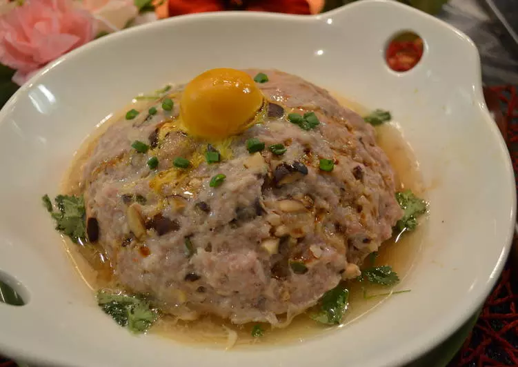 [香菇鹹蛋蒸肉餅] 食譜 & 做法