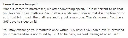 媽媽們買東西時要注意!大馬IKEA『床墊』365天內都可以退貨!網友:睡夠一年再換也不遲~