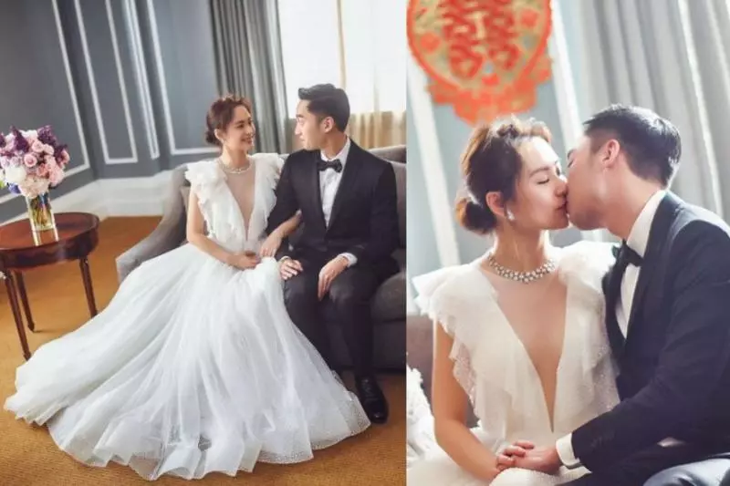 漂亮到不清不楚!阿嬌中式裙褂婚紗照曝光!高貴優雅❤足金金器超豪!