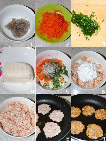 材料實在太簡單啦!!健康又可口的【豆腐蝦餅】