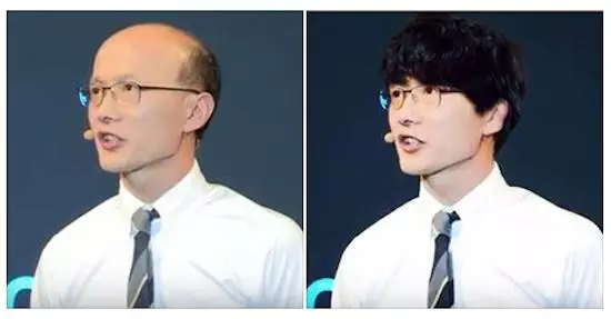學生們好奇地幫「禿頭老師加上了頭髮」,結果出現的「斯文型男」震驚全網路!