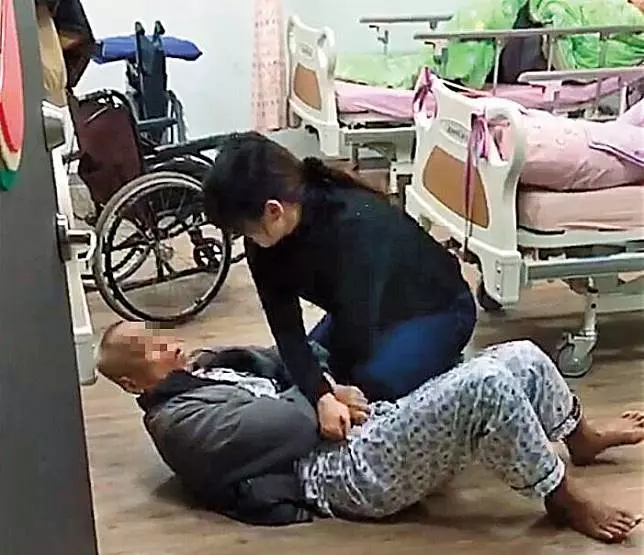 【恐怖安養院】甩巴掌摔老人 監視器全都錄