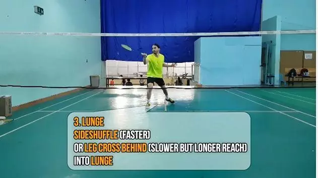 羽毛球基本移動步法（一）：中前場正手