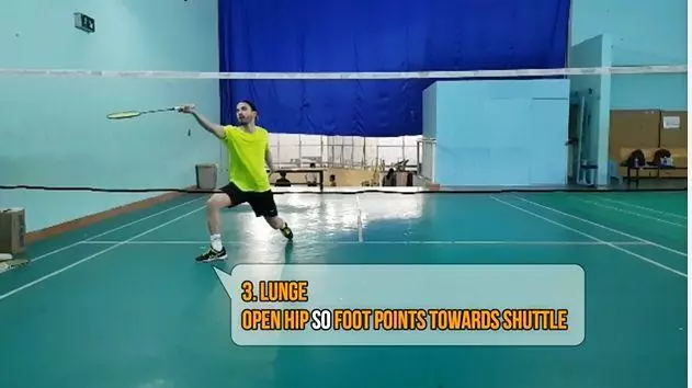 羽毛球基本移動步法（一）：中前場正手