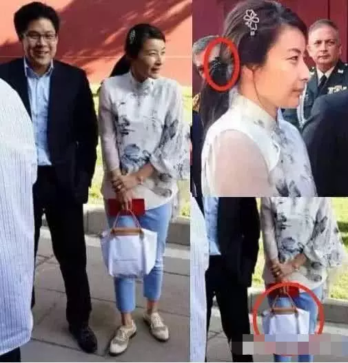 郭晶晶低調現身河北老家,素顏與路人合影,鞋子看起來有點舊!