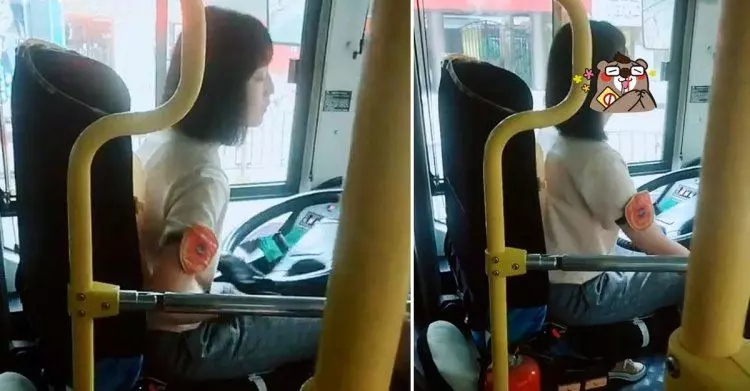 只是搭公車 司機竟是大正妹!都在等她轉過來…男乘客看到暴動:以後天天搭(影)