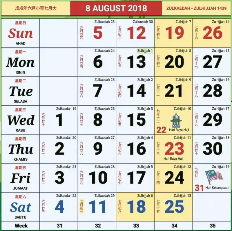 大馬人必知! 8月份和9月份有超多公共假期, 好syok喲~ (內附假期List)