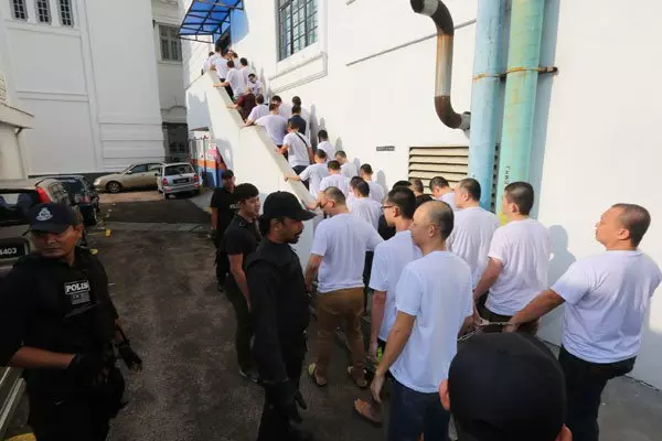 新山油站殺人事件‧「360私會黨」37嫌犯 過堂 高喊敦馬萬歲