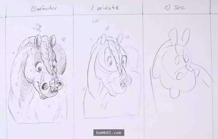 這個畫家分別用「10秒、1分鐘、10分鐘」完成插畫,他的10秒比普通人強超多的!