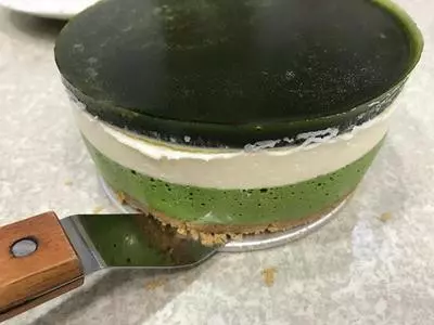 蛋糕製作:抹茶凍乳酪蛋糕(6吋、免烤箱)