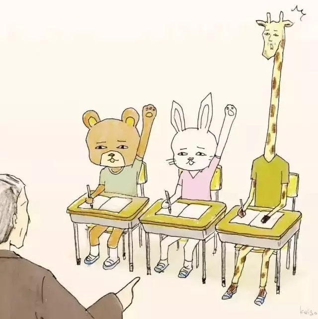 10張畫風超詭異的簡易插畫,只有「笑點奇怪的人」才看得懂!#10.長頸鹿的枕頭讓我笑翻!