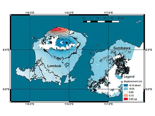 龍目島連續地牛翻身後 全島多地下降5至15公分