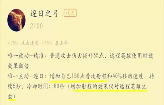 你們可能都小看了逐日之弓這件裝備!除了黃忠,其他射手都能用