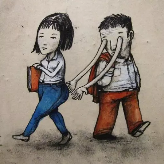 25張都是心裡都想過但不說的「現代社會通病寫實黑暗插畫」#19 為了活下去而放棄夢想...