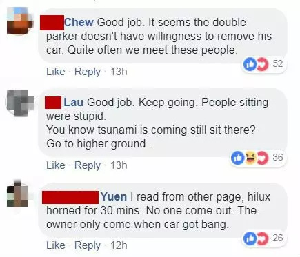【網友大贊Hilux:撞得好!】Hilux車主Hon了30分鐘,氣憤撞走double park的Honda 車!Hond