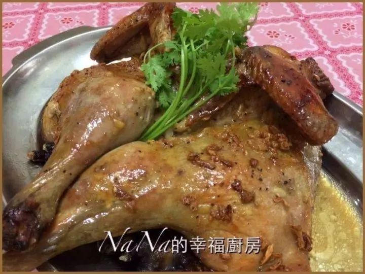 蒜香黑胡椒烤雞–食譜,好吃的舔手指!!