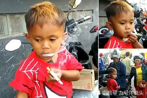 印尼2歲男孩每天抽40支煙,父母怕他哭鬧竟還幫忙買煙