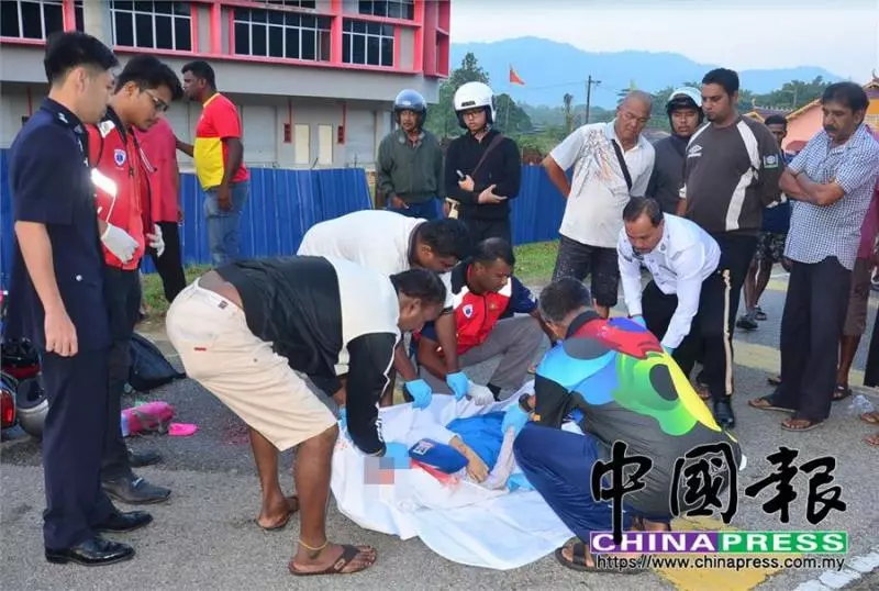 姐妹花騎摩哆上學 遭撞後逃 妹死姐傷