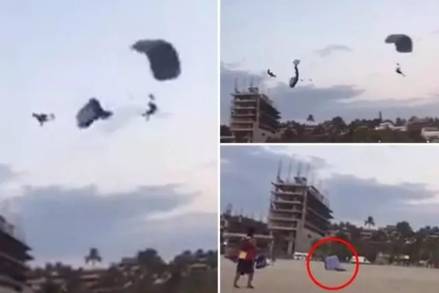 玩滑翔傘意外相撞!女遊客15米高空墜地身亡!【內附視頻!】