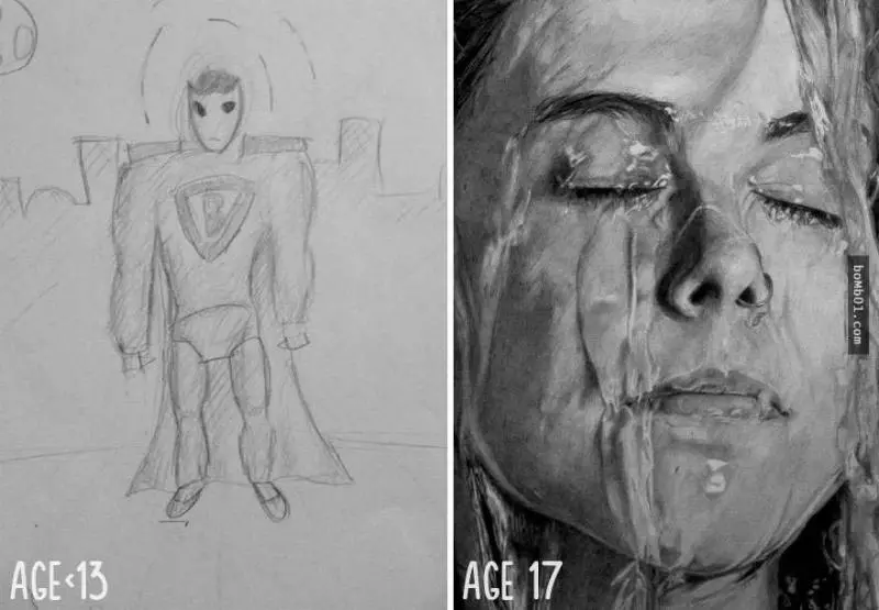 27個靠不斷練習「從畫畫白痴進化成繪畫大師」的超勵志作品。
