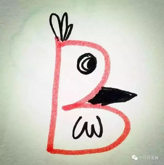 學個字母畫個畫:A與B簡筆畫