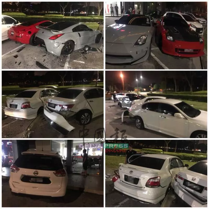 失魂司機連撞7車 銀行玻璃門也撞破