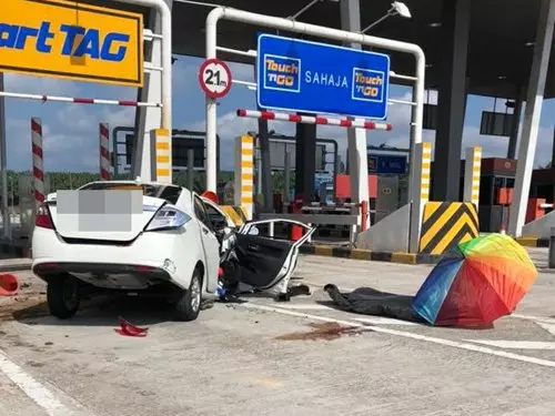 休旅車疑行駛時失控,猛撞前方的警車,執勤伍長當場喪命!