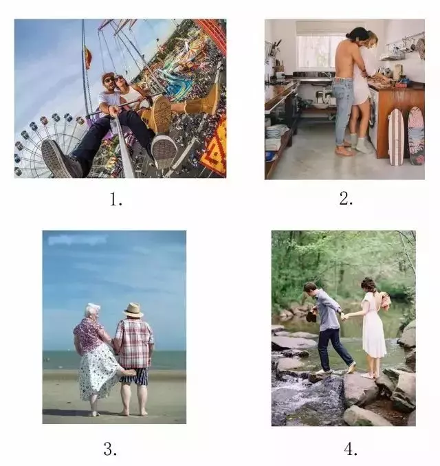 四對情侶你選哪個?一眼看出你的性格和婚姻!