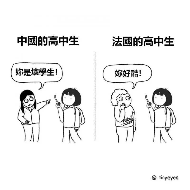 16張證明「中西文化真的差很大」的中肯爆笑插畫。#12看到「西方上班族」所有華人都哭了...