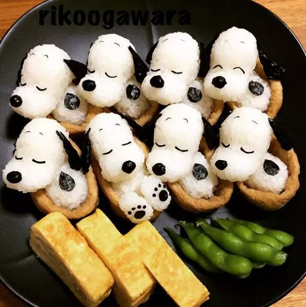 日本媽媽「每一道料理都是史努比」超狂,裹上「豆皮棉被」秒變豆皮壽司...小孩天天搶吃飯!