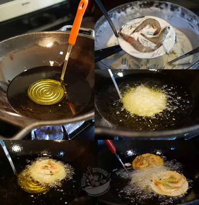 特色小吃【炸蝦餅】食譜! 香脆可口, 做法簡單哦! 一分鐘就學會了~