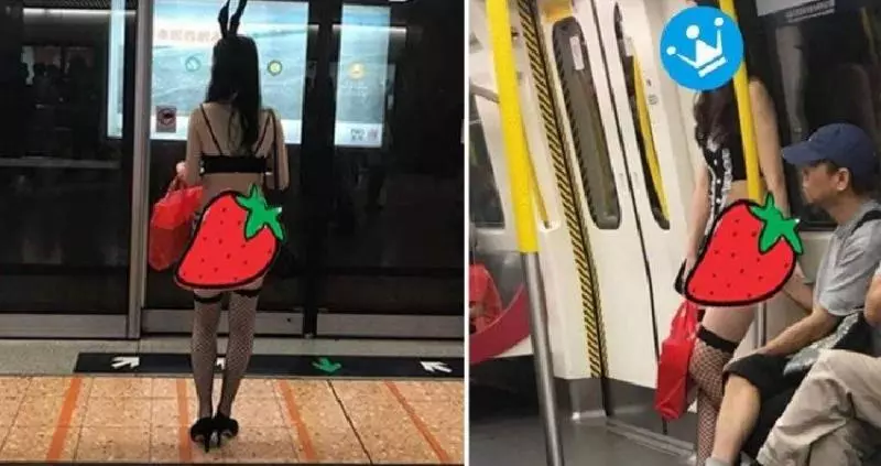 路人全看傻！兔女郎出沒港鐵…神情淡然 網：這下真紅了