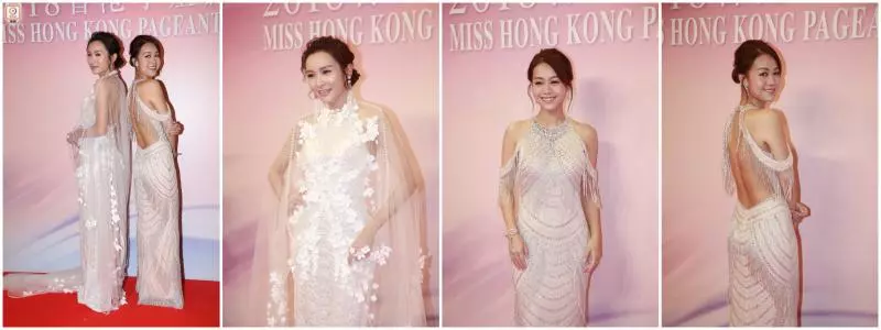 台下美過台上! 港姐2018爭霸戰⚡出席女明星打扮到整隻雀醬, 露到最誇張的就是人妻陳凱琳!
