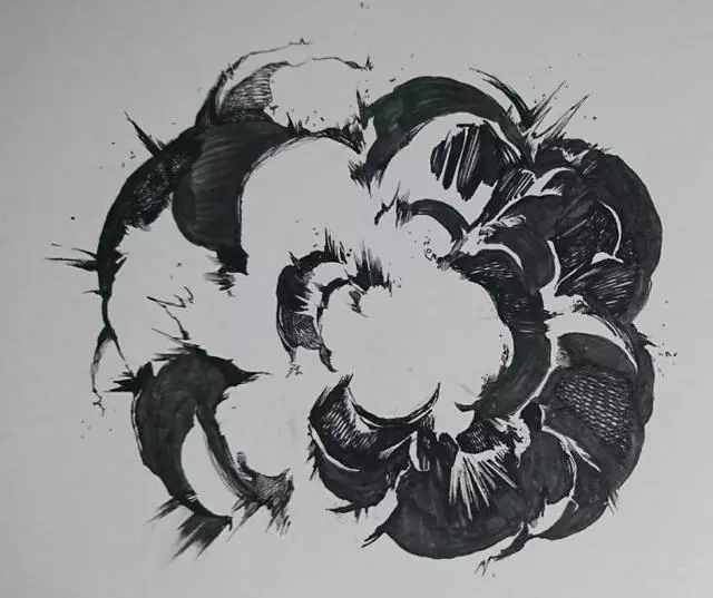 日本漫畫家是怎麼畫出「爆炸特效」的?畫幾條線,然後再加上一點細節……